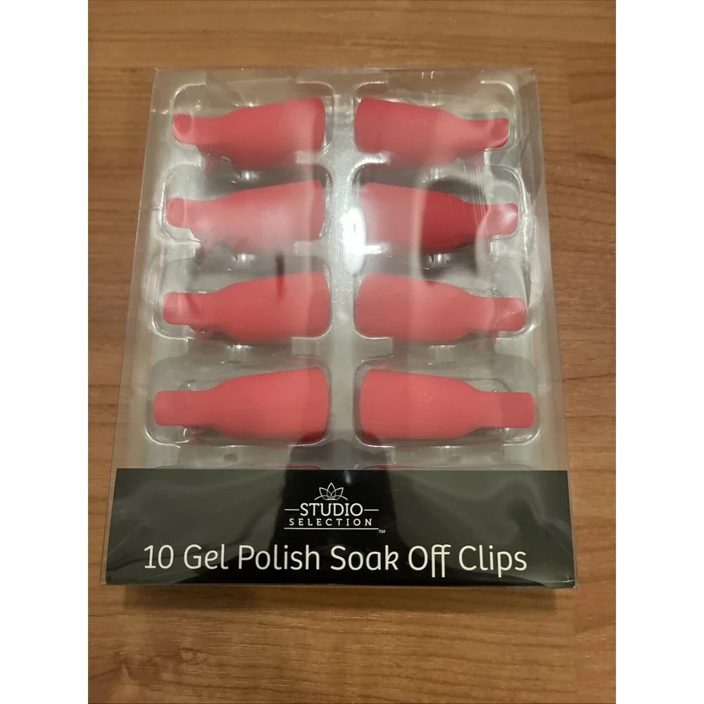 Studio Selection 10 Gel Polish Soak off Clips Pink